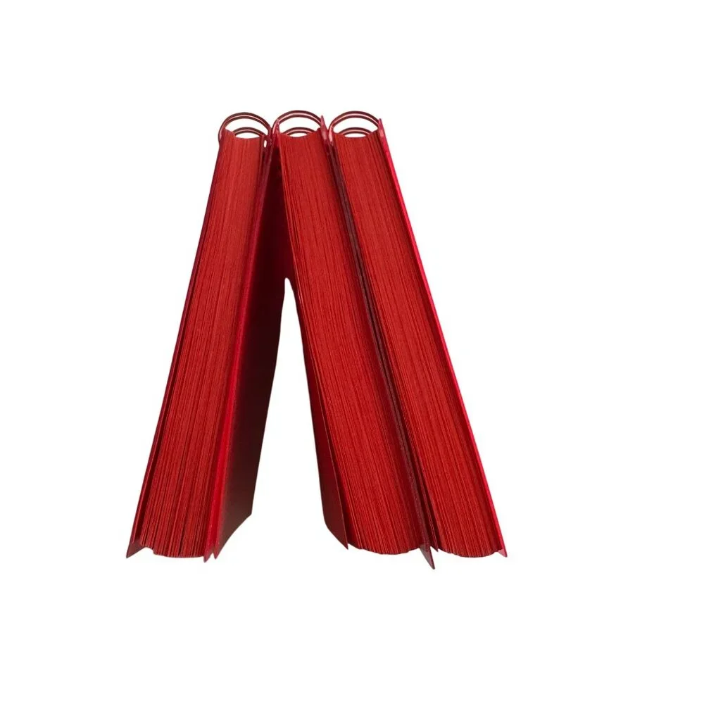 Vintage Ordning & Reda Red Spiral Notebook Set of 3, Scandinavian Design NOS
